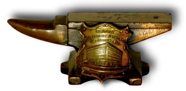 anvil with shield Leader Department Store