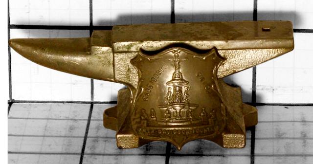anvil with shield T Davidson Fountain Cincinnati OH