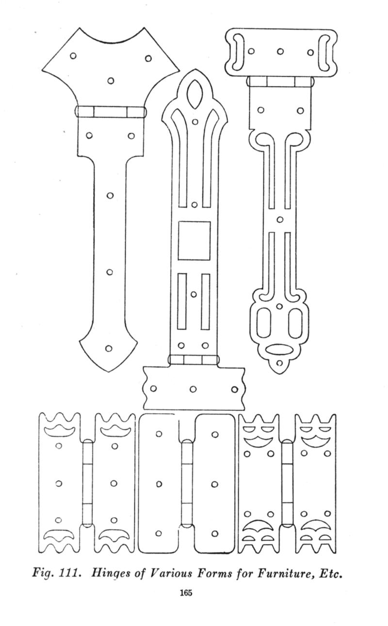 Fig. 111, Hinqes, Various, Forms, Furniture, p.165