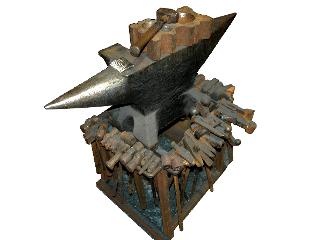 Hofi Hammer, Greenwood Swage Block, Euroanvil at John Boyd Smith blacksmith shop