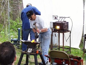 Bill Fiorni with hot billet