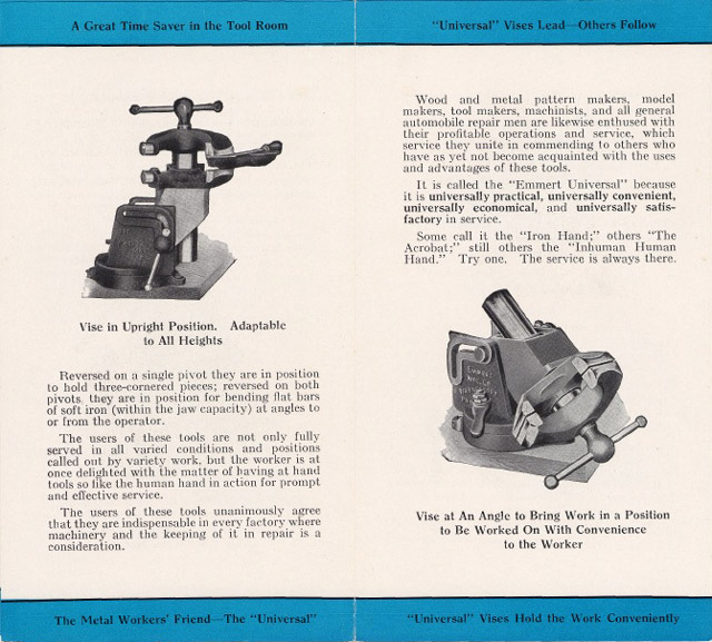 Emmert Advertising Flyer page 2. Upright position Adaptable to all heights and angles.
