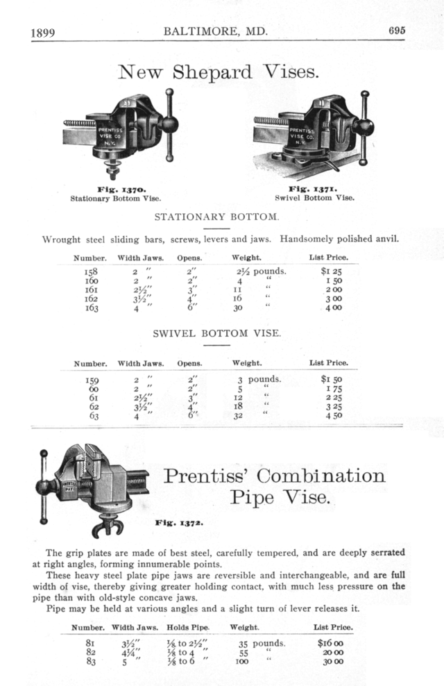 Carey Bros 1899 catalog page