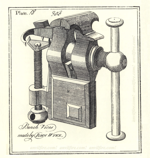 18th Century Bench Vise Details