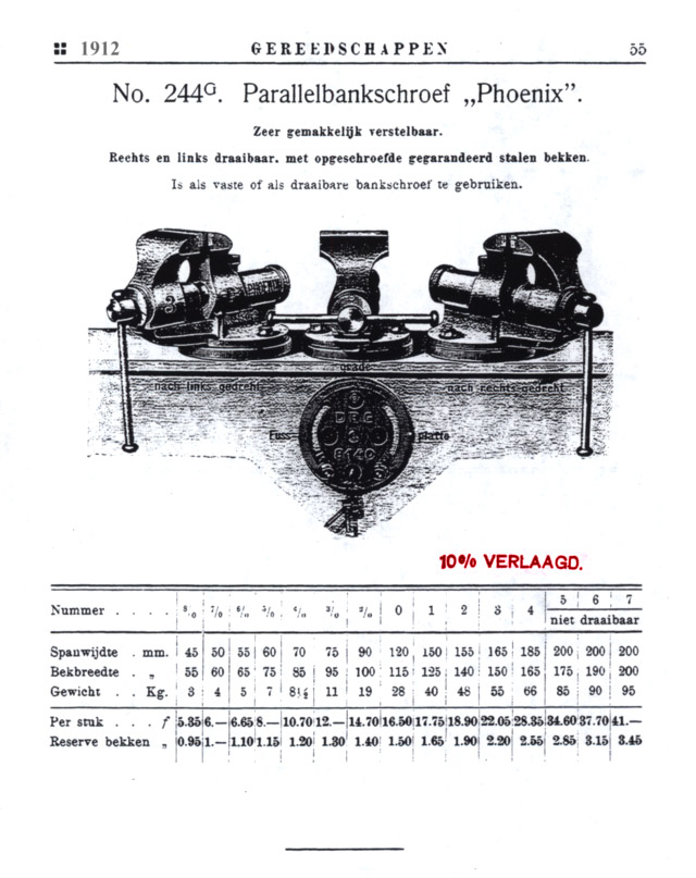 Louis Reijners, Vices, Blacksmith Tools